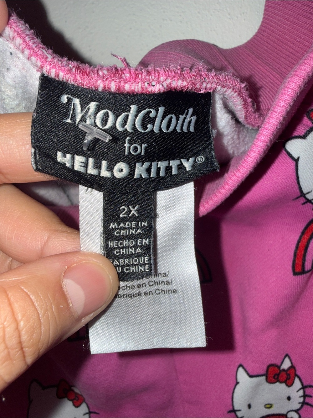 Hello Kitty Hot Pink Rainbow Print Kids Pajama Bottoms - Picture 3 of 5